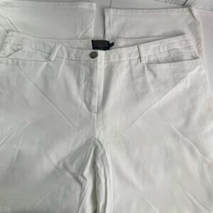 Pendleton Cropped Pants Size 12 Tall Wide Leg Flat Front